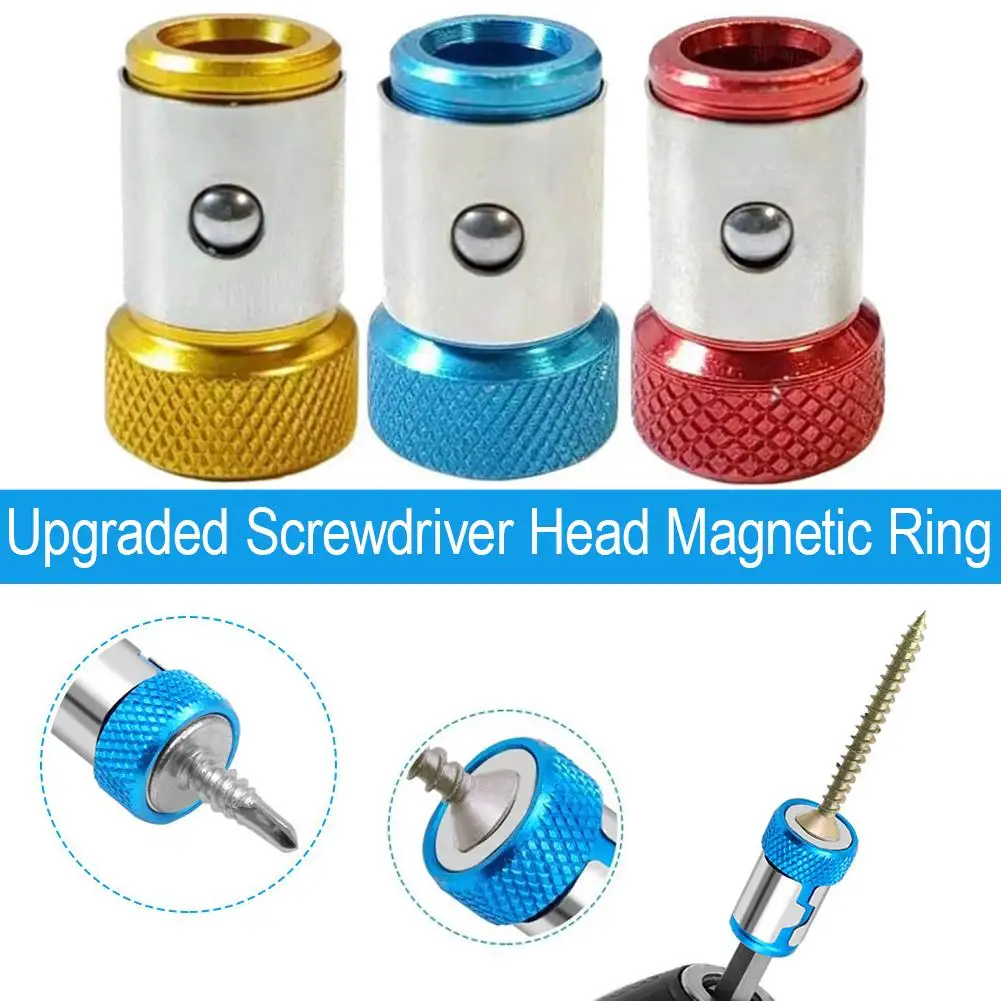 Upgraded Screwdriver Head Magnetic Ring Universal for Hex Screwdriver & Power Bits, Magnetic Screw Holder for Fastening & Repair