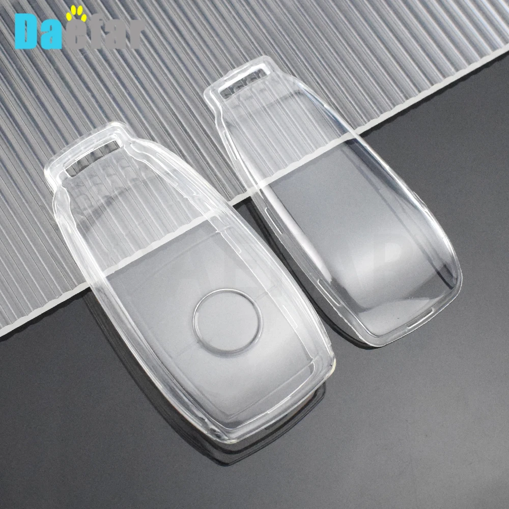 Transparent Car Remote Key Case Cover Shell For Mercedes Benz A C E S G Class GLC CLE CLA GLB GLS W177 W205 W213 W222 X167 AMG