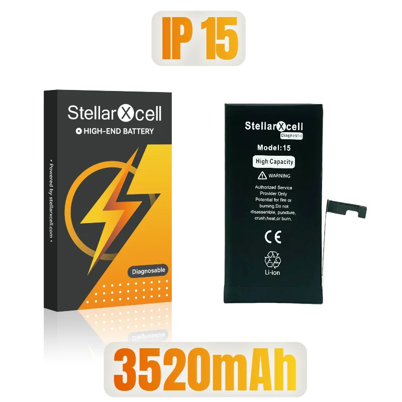 StellarXcell Diagnostische Batterij tonen echt deel geen pop up bericht voor iphone 12mini 13Pro 14Plus 15Promax batterij vervanging