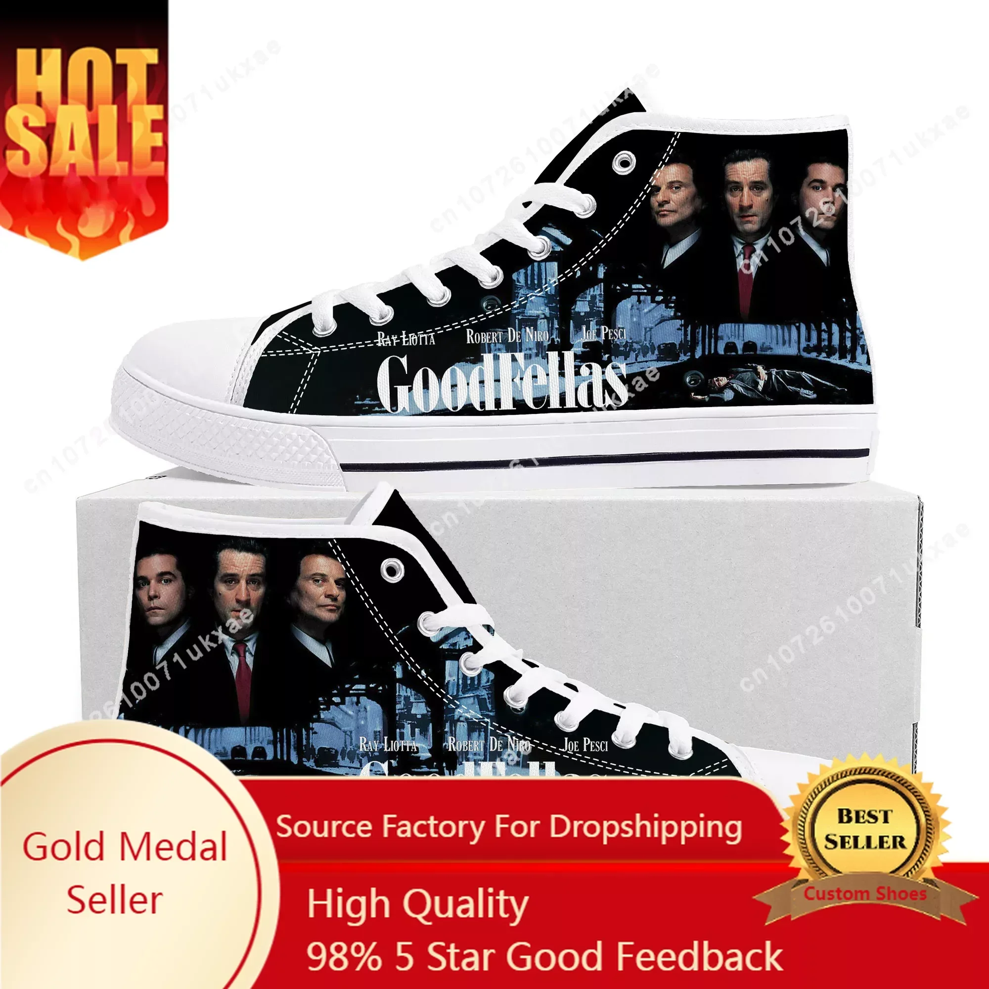 

Goodfellas High Top Sneakers Mens Womens Teenager High Quality Robert De Niro Canvas Sneaker couple Casual Shoe Customize Shoes