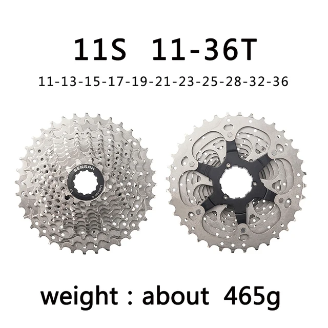 SENSAH 8/9/10/11 Geschwindigkeit Rennrad Kassette 11V 23T/25T/28T/30T/32T/34T/36T Fahrrad Freilauf K7 10S Schwungrad für HG Hub