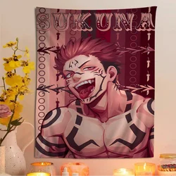 Jujutsu Kaisen Ryomen Sukuna Cartoon Hippie Wall Hanging Tapestries Bohemian Wall Tapestries Mandala INS Home Decor