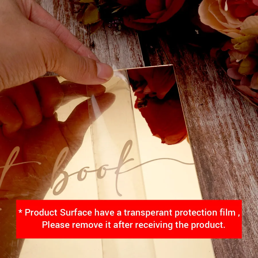 2 أنماط الاكريليك غطاء مرآة كتاب ضيف العروس والعريس تذكار هدايا الزفاف الذكرى عيد ميلاد الديكور التعميد #4