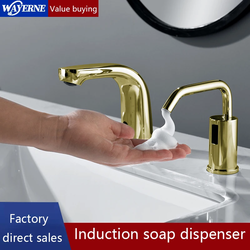 Keran sensor modern, wastafel, keran sensor cerdas inframerah AC/DC panas dan dingin