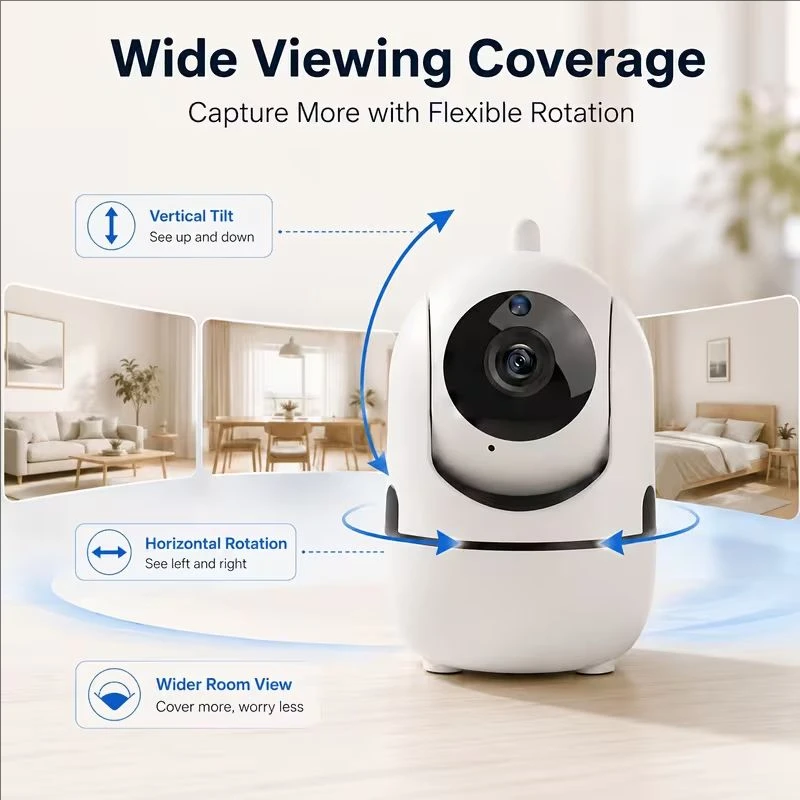360° Smart Home Security Camera PTZ 2K 1620P AI Detection Night Vision Automatic Tracking Security Surveillance Baby Monitor