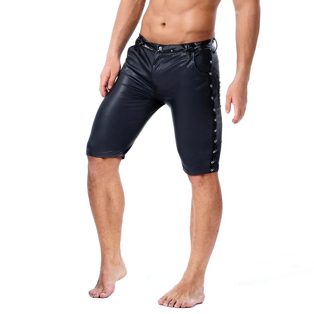 

Home Use Hotel Stay Mens Lingerie Slim Fit Nightclub Comfortable Leather Lingerie Black Stage Performance Pants