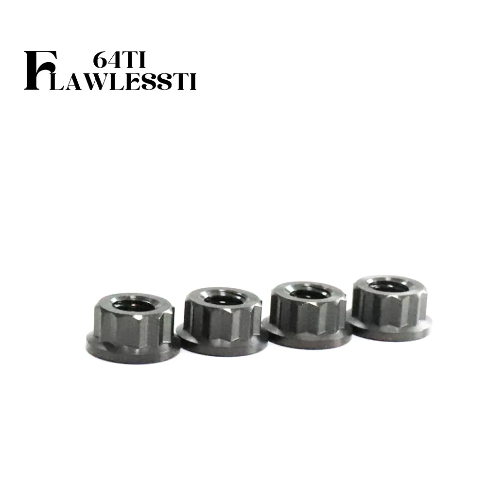 FLAWLESSTI M8 M10 Gr5 Titanium Nut Lever Shock Sprocket Nut For Honda Wave 125i Yamaha Xmax 300 Tmax 560 Kawasaki