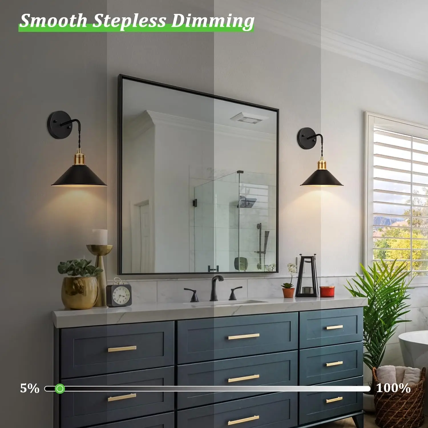 Set of 2, Dimmable Wireless Sconces Wall Lighting Indoor, RGB 13 Colors Battery Powered， Wall Lamp Fixture with Remote Control