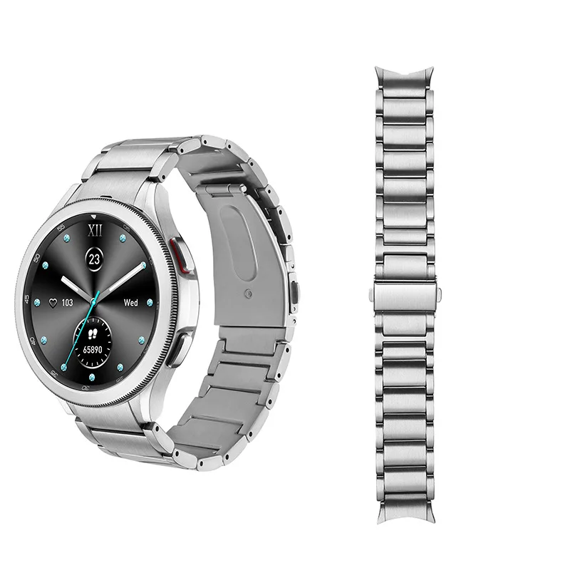 For Samsung Galaxy Watch 6 New Watch Strap Watch4/5 Flat Bucklet Titanium Smartwatches Strap