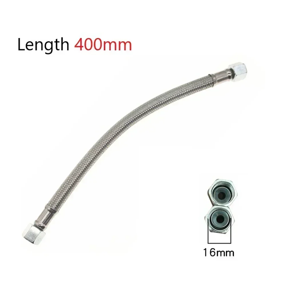 1Pc M16 M19 Stainless Steel Air Compressor Hose Oil-Free Air Pump Connecting Tube Pipe Fitting 14/16/19mm 400mm
