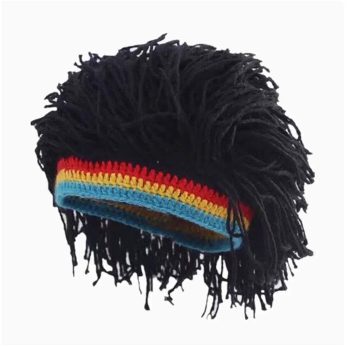 

Fashion wig sweater hat, reggae dirty braid, European and American warm knitted hat, wig hat