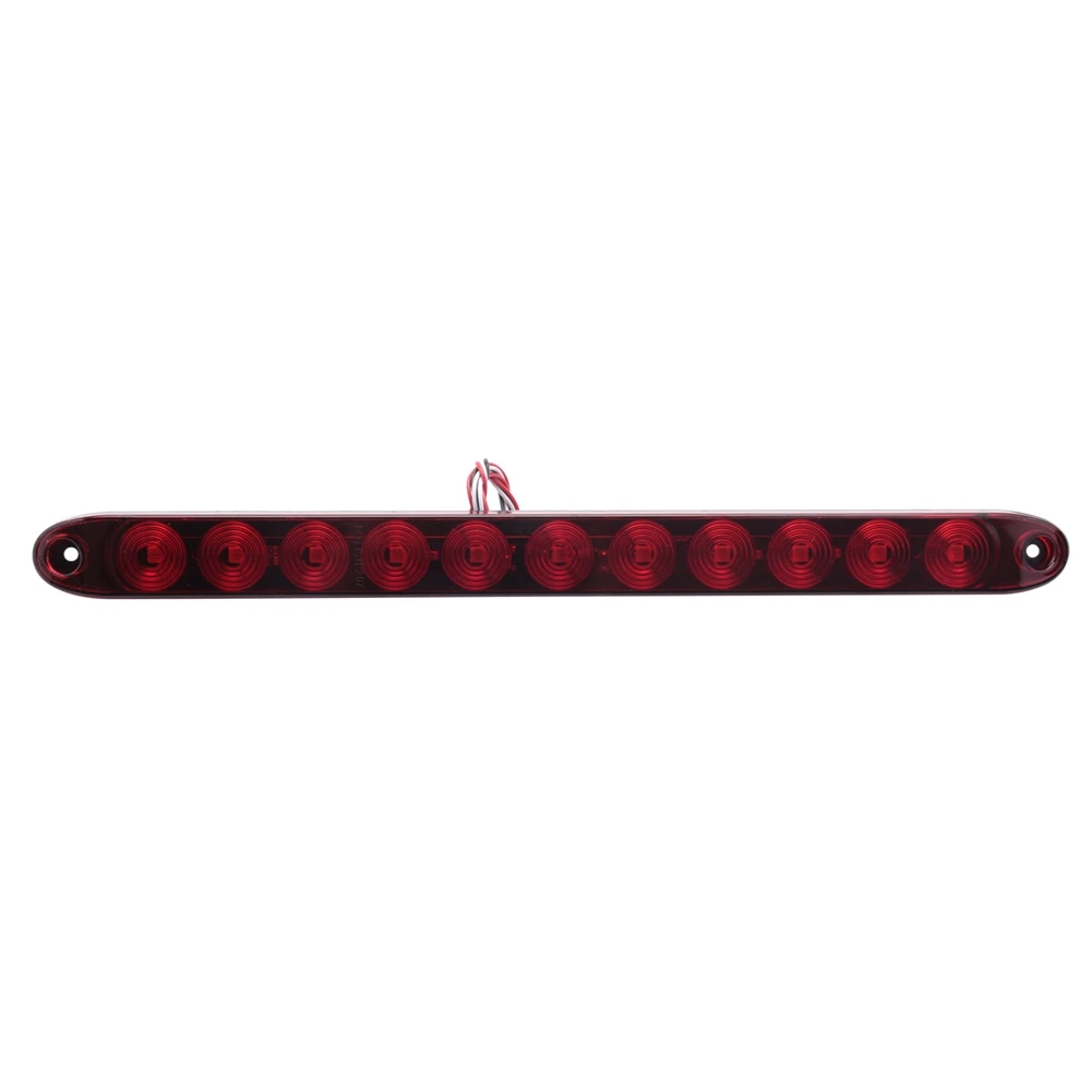 Stablize 4Pcs Red 15 Inch 11 LED Trailer Light Bar Sealed Stop Turn Tail Park Third 3Rd Brake Light