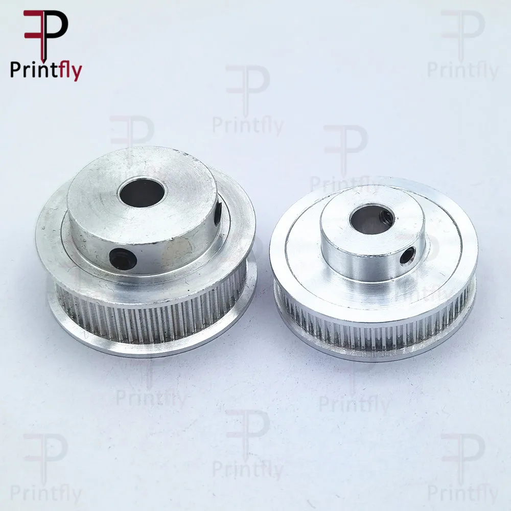 Printfly 2GT 60 teeth 2GT Timing Pulley Bore 5/6/6.35/8/10/12/14/15mm for GT2 Open Timing belt width 6mm/10/15mm 3D Printer