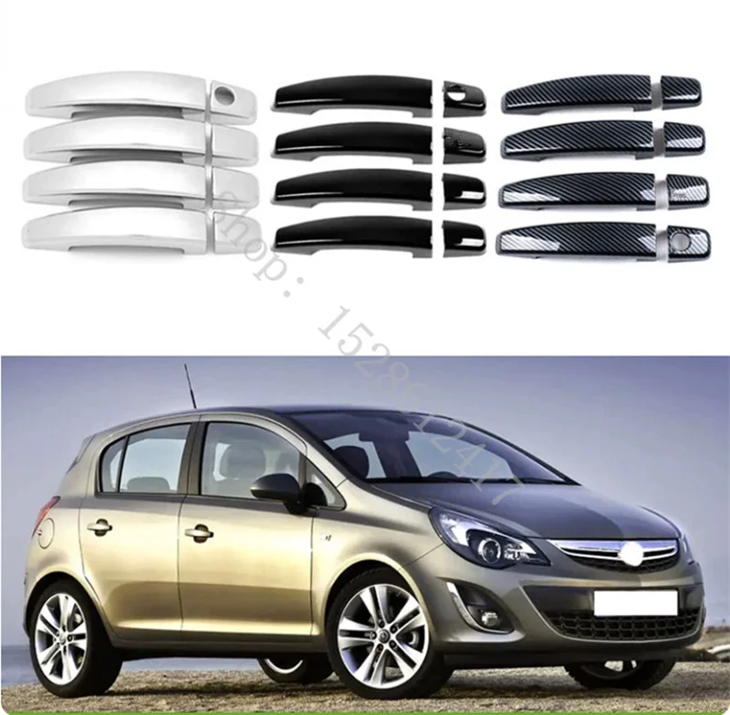 For Opel Corsa D 2007 2008-2014 Door Handle Cover car door handle protector trim Overlay Molding Garnish car-styling