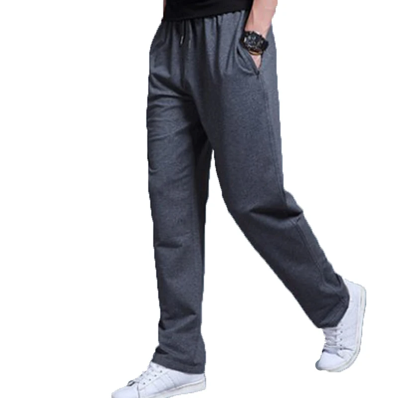 

Cotton men's casual pants Nice spring summer men's Sweatpants trousers Mid waist loose straight Sweatpants trousers