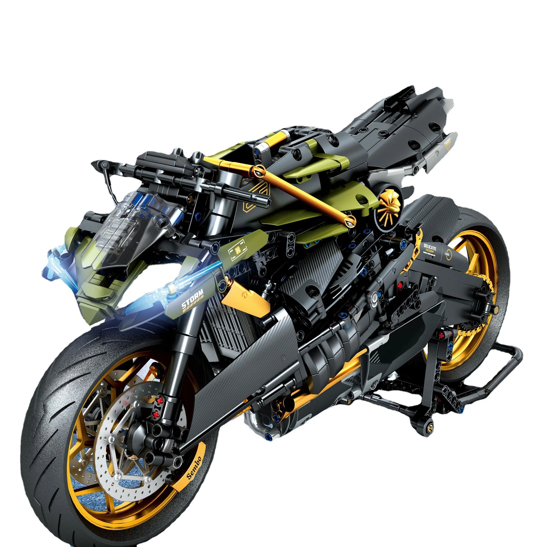 

Technical 1:5 Scale Motorcycle Building Block Diavel Sian Colour Model Vehicle Motor Bricks Toys Collection For Gifts