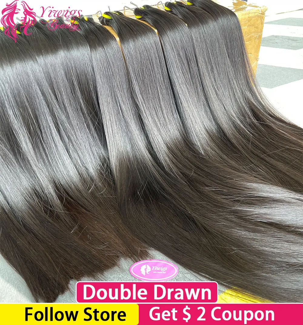 

Супер двойные нарисованные кости, прямые 100% пучки человеческих волос, необработанные необработанные девственные волосы, плетение наращивания, ткань для женщин