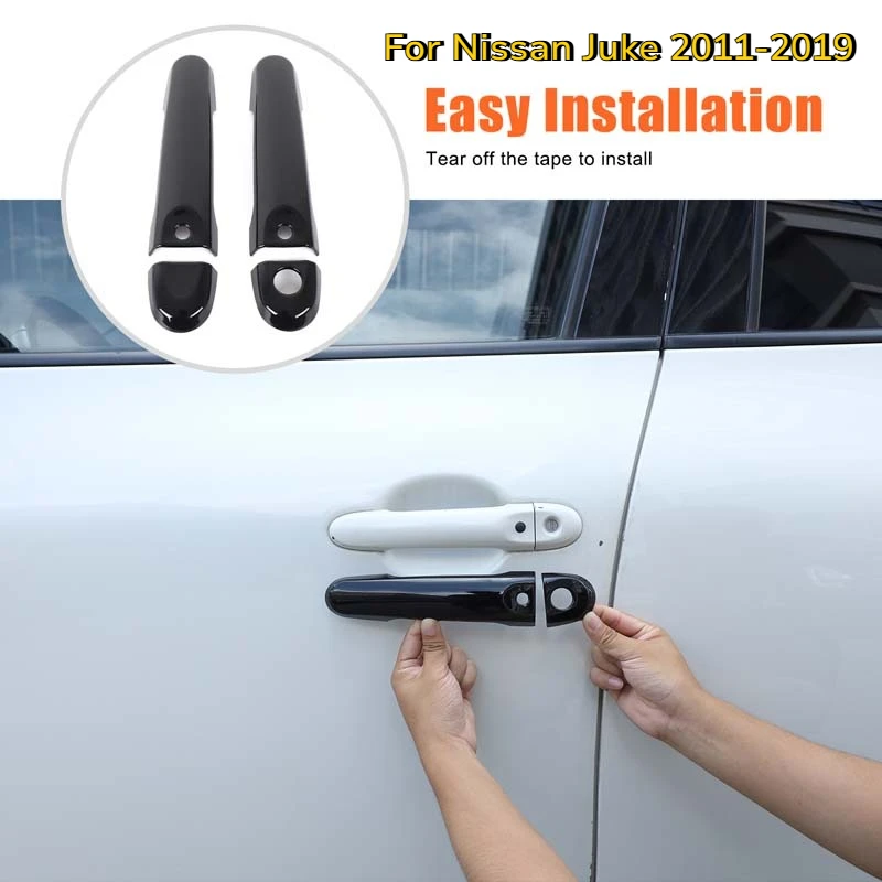 

Suitable For Nissan JUKE F15 2011-2019 ABS Black Car Door Handle Covers Trim Decoration Door Handle Bowl Sticker Car Accessories