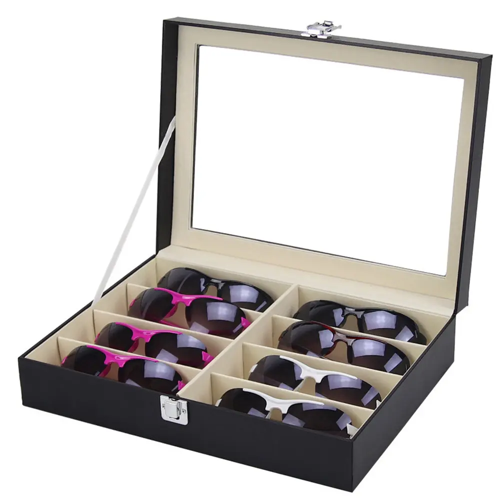 

8 Slot Eyeglass Collector Sunglass Display Case Eyeglasses Organizer Sunglasses