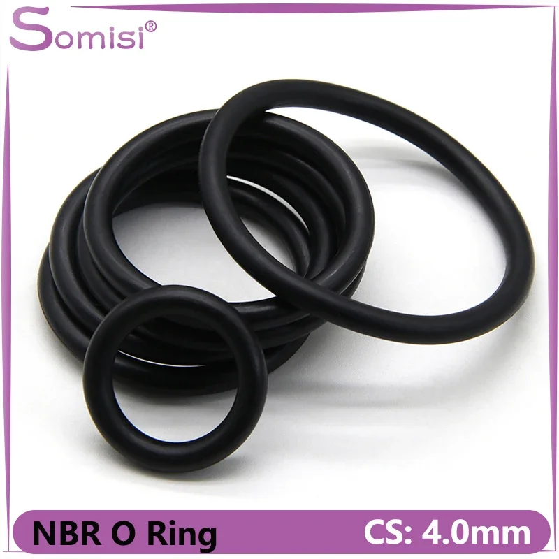 

10/50pcs NBR O Ring Nitrile Rubber Gasket Thickness Black CS 4mm OD 16~150mm Round Corrosion Oil Resist Sealing Washer O Rings