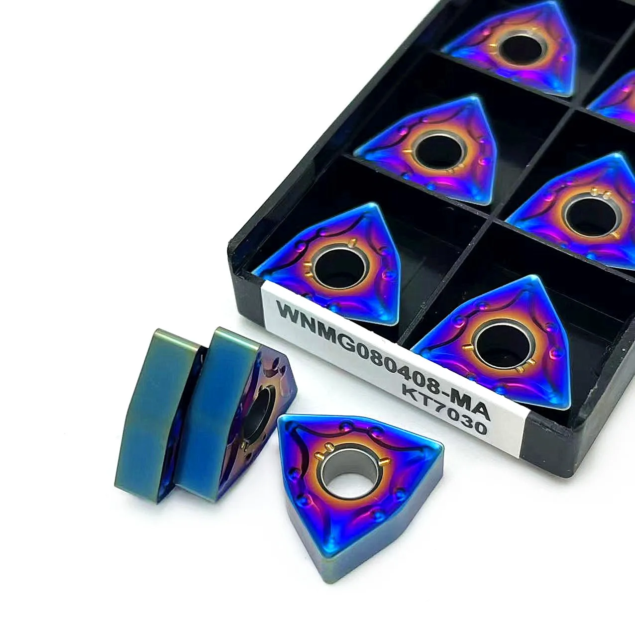 10Pcs Nano blue High Quality Carbide WNMG080408 WNMG080404  Turning Tool Blue Flame Serie CNC Milling Blade WNMG 08040 Cutting