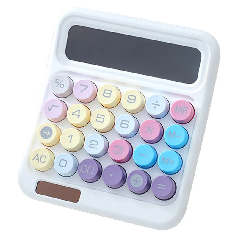 

Luxmoc 12-битный солнечный калькулятор, красочный механический ключ, большой экран, бизнес-офис, финансовый учет, портативный калькулятор