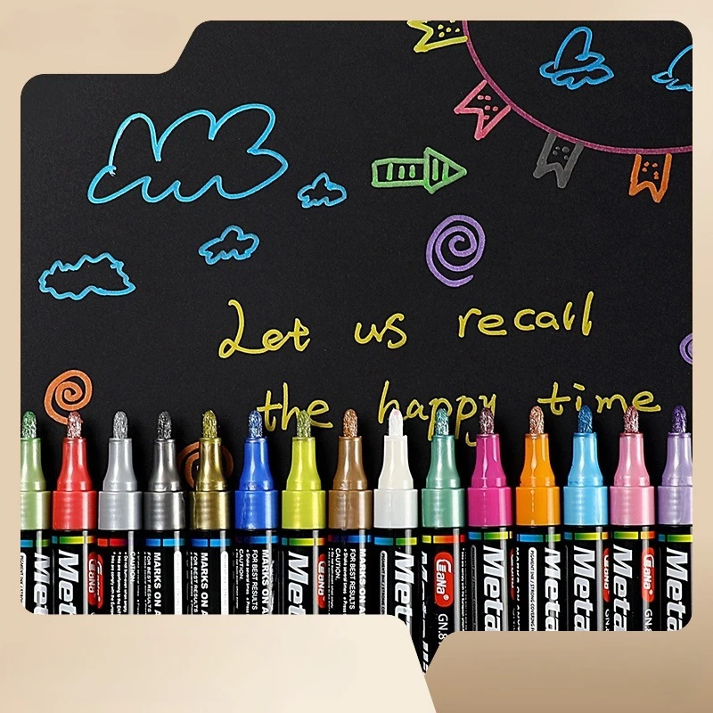 Colorful Metal Marker Pen Water-based Paint Multi-color Set DIY Photo Album Hand Tent Flash Craft Pen Graffiti Paint Pen Oil