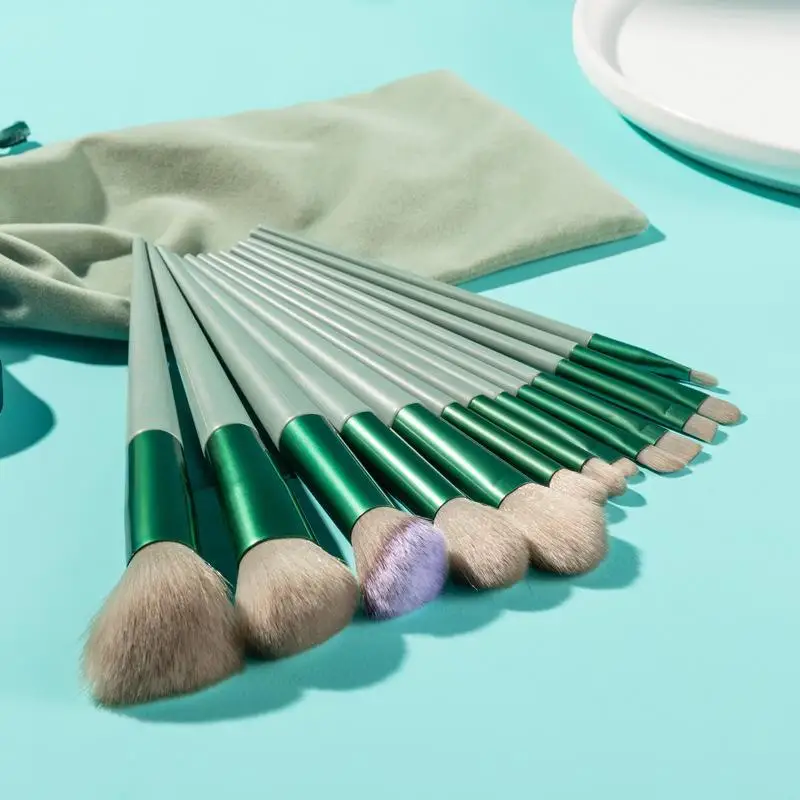 13Pcs Makeup Brush Set Full Function Cosmetic Brushes With Portable Storage Bag For Travel Daily Beauty Makeup