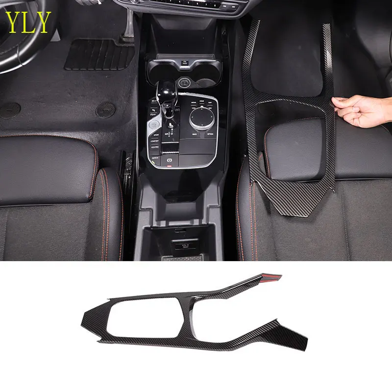 

For BMW 1 2 Series F40 F44 2020-2024 ABS Carbon Fiber Car Central Control Gear Shift Panel Cover Sticker Interior Accessories