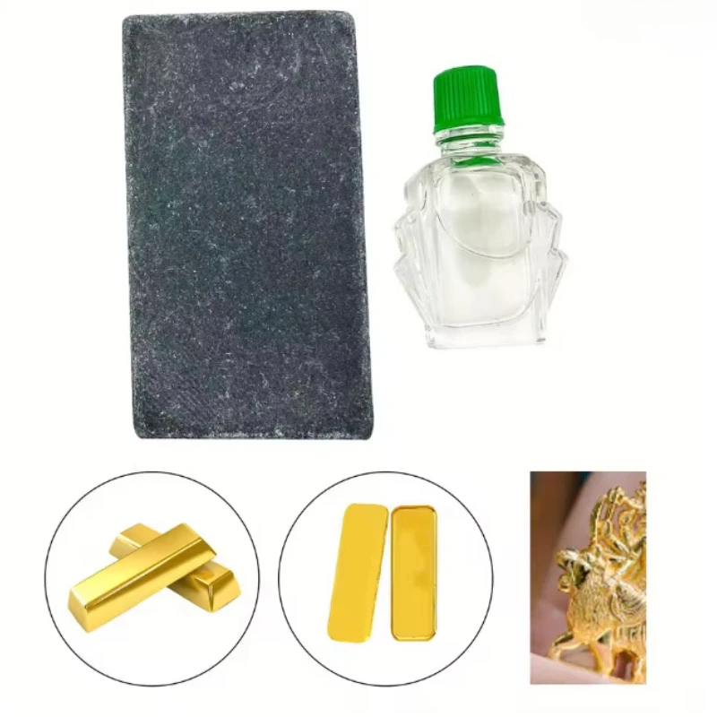 Gold Testing Stone & Acid Solution Kit for 10K/14K/18K/22K/24K Gold Portable Precious Metal Detector Tool for Jewelry Testing