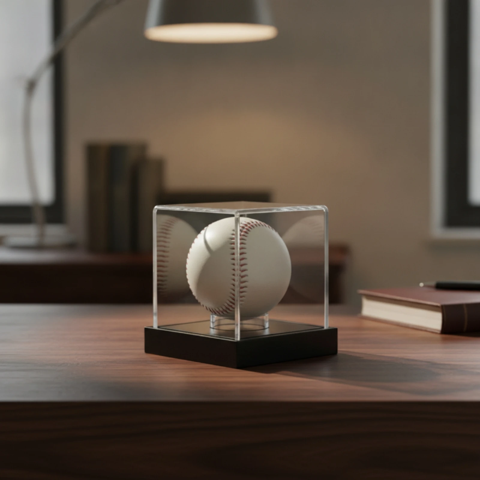 Display Case Acrylic - Acryl-Vitrine mit Ständer, staubdichter Kugel-Display-Würfel, klarer