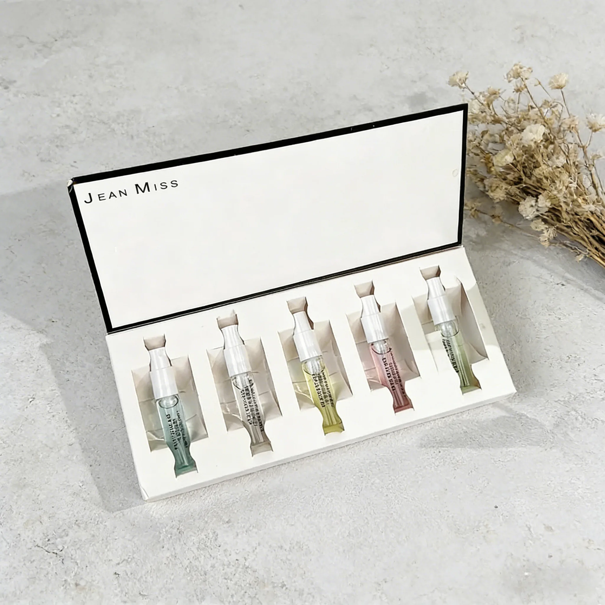 

Fashion Ladies Perfume Gift Set 5Pcs JEAN MISS Long Lasting Vibrant Floral & Fruit Scent Trendy Box Set For Party And Dating