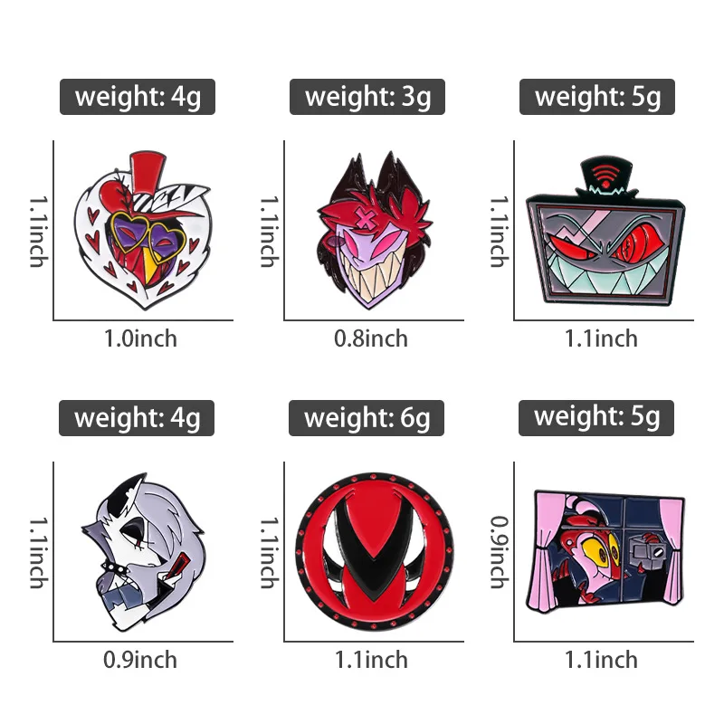 Area Devil Enamel Pins Custom Punk Gothic Brooches Metal Lapel Badges Cartoon Animation Jewelry Gift for Kids Friends image 6