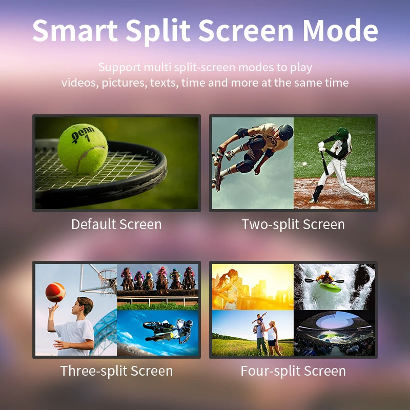 Schermo pubblicitario commerciale Lettori pubblicitari montati a parete da 55 pollici Monitor Wifi TV Segnaletica digitale Display pubblicitario LCD