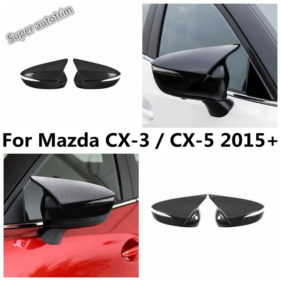 

Auto Door Side Wing Rearview Mirror Case Side Cover Trim Fit For Mazda CX-3 2015 - 2018 / CX-5 2015 2016 Accessories Exterior