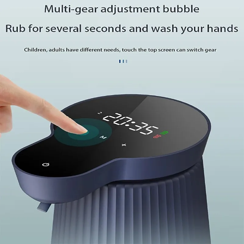 Foaming Soap Machine Automatic Soap Dispenser with LED Display Screen 3 Level Adjustable Auto Soap Pump for Bathroom Kitchen view 3