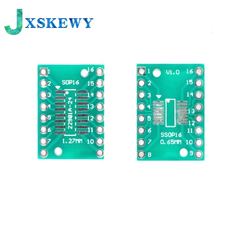 10Pcs TSSOP16 SSOP16 SOP-16 SOP16 to DIP16 Transfer Board DIP Pin Board Pitch Adapter PCB