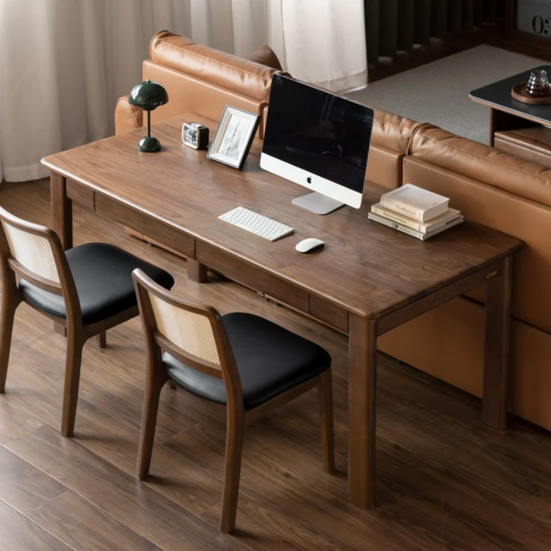 Luxury Living Room Office Desks Minimalist Design Wooden Villa Office Desks Advanced Homestay Furniture Schreibtisch Ls40bgz