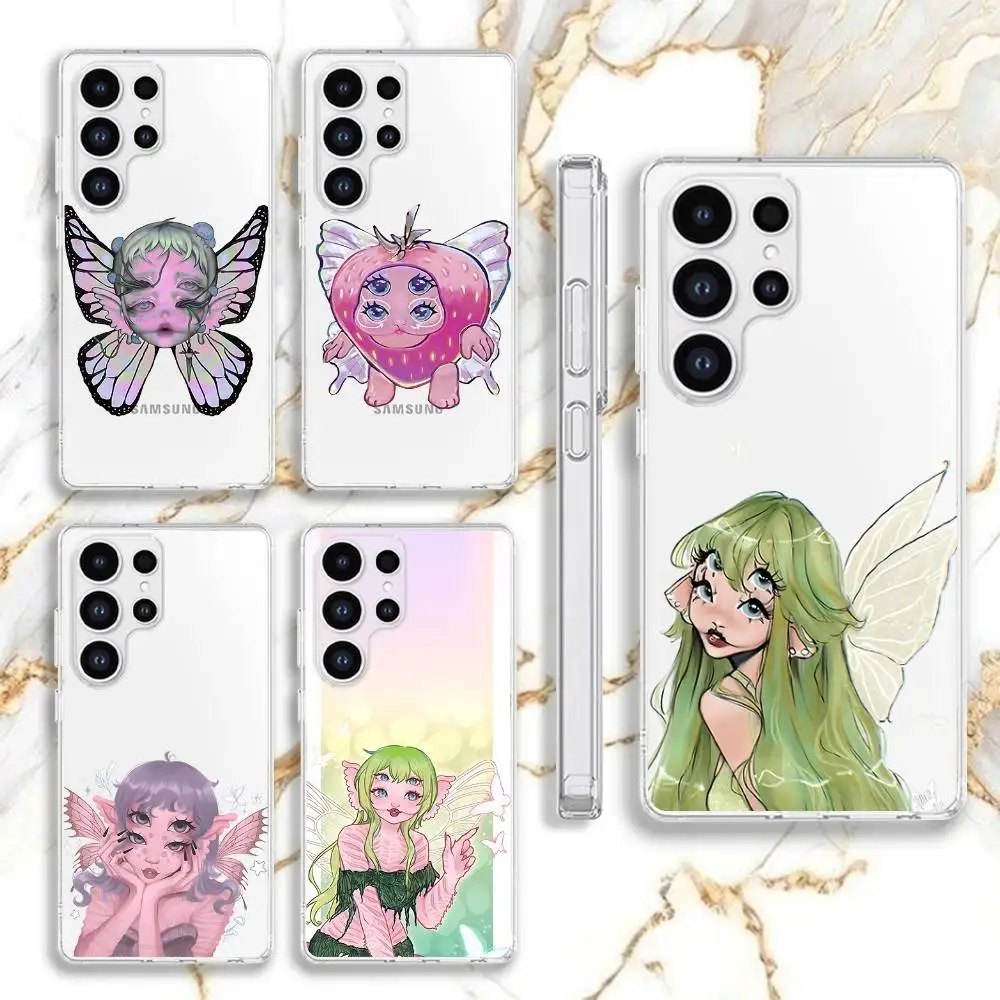 

M-Melanie M-Martinez Cartoon Phone Case For Samsung S30,23,21,22,20, FE lite,S10,9,8,7 PIus Note20ultra Soft Transparent