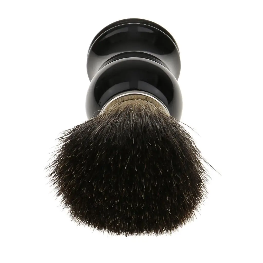 Мужская парикмахерская помазок для бритья с черной ручкой, инструмент для чистки бороды и лица