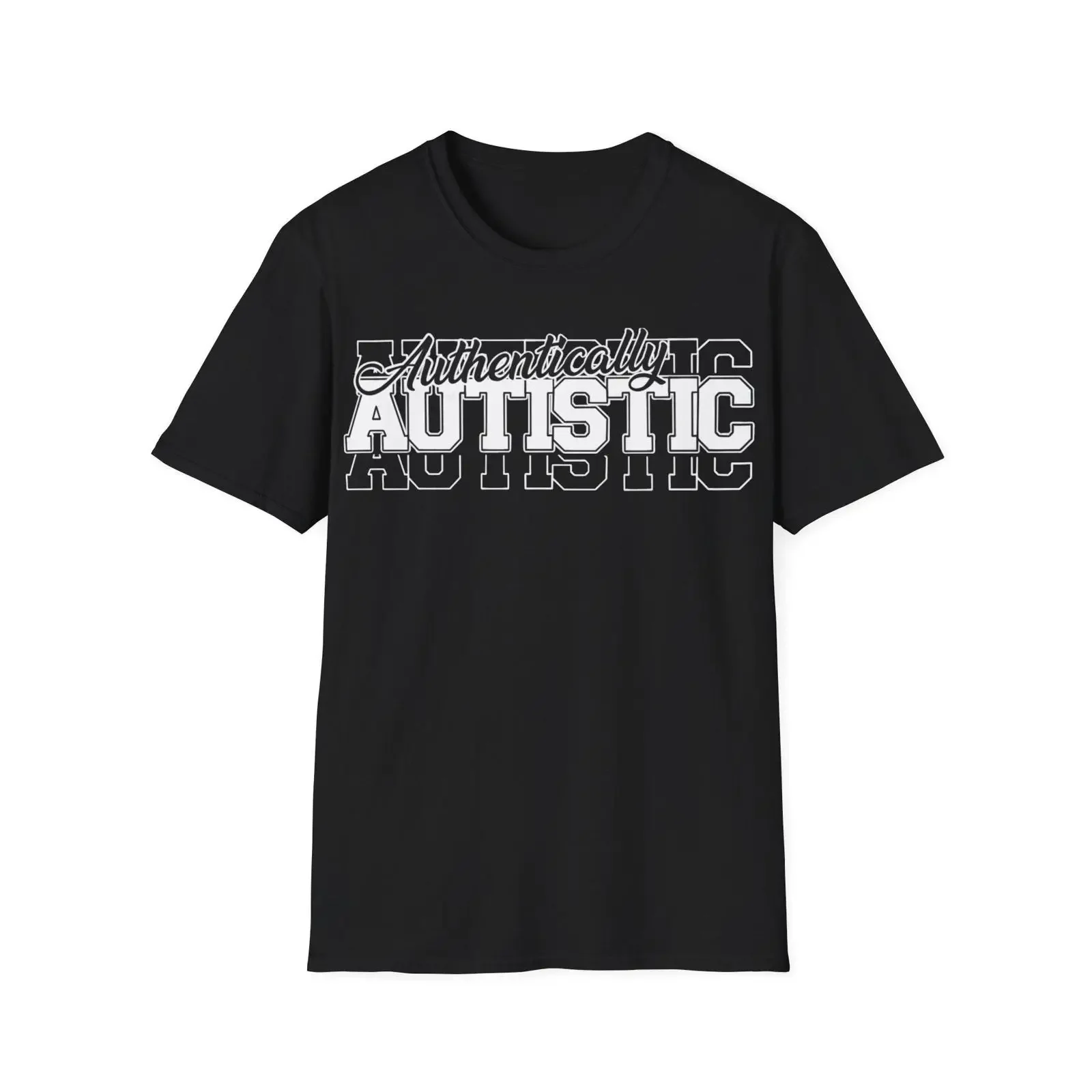 Authentically autistic awareness acceptance advocacy fun colorful unique gift Softstyle T Shirt vintage Washed