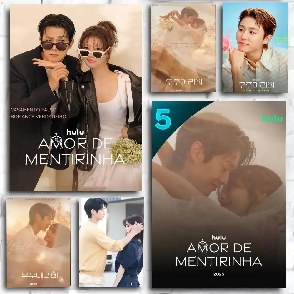 1PC kdrama would you marry me poster Self-adhesive Art Waterproof Paper Sticker Coffee HouseWall Decor