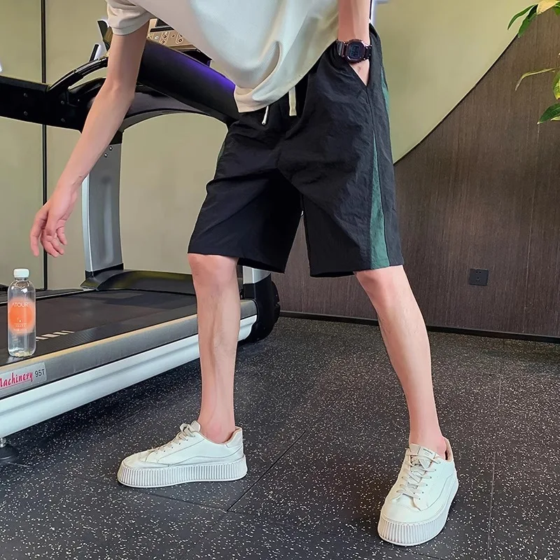 

Summer Men's Loose Casual Black Shorts Large Size 300 Pounds American Straight Leg Mid-Pants Trendy Five-Part Pants