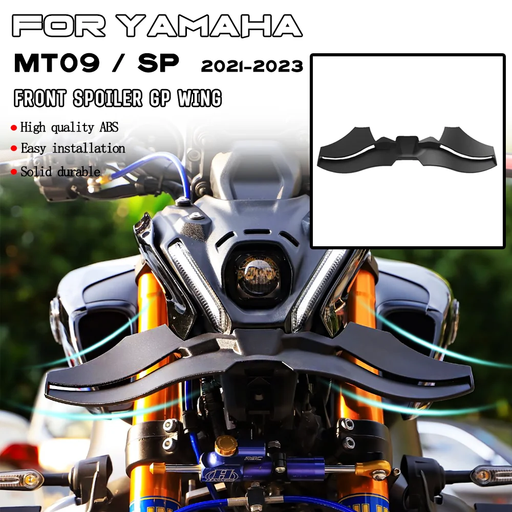 

For YAMAHA MT09 MT-09 /SP 2021-2023 Motorcycle Aerodynamics Fairing Winglets GP WING Front Lip Front Spoiler Kit Accessories