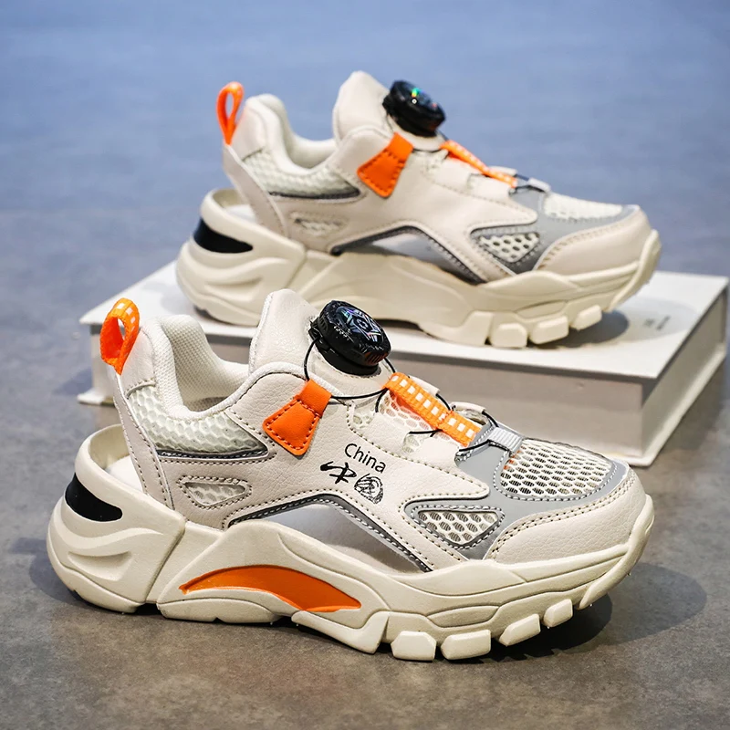 

Summer New Hollow Breathable Children's Sneakers Simple Daily Outdoor Casual Shoes Anti Slip Comfortable Soft Running Shoes