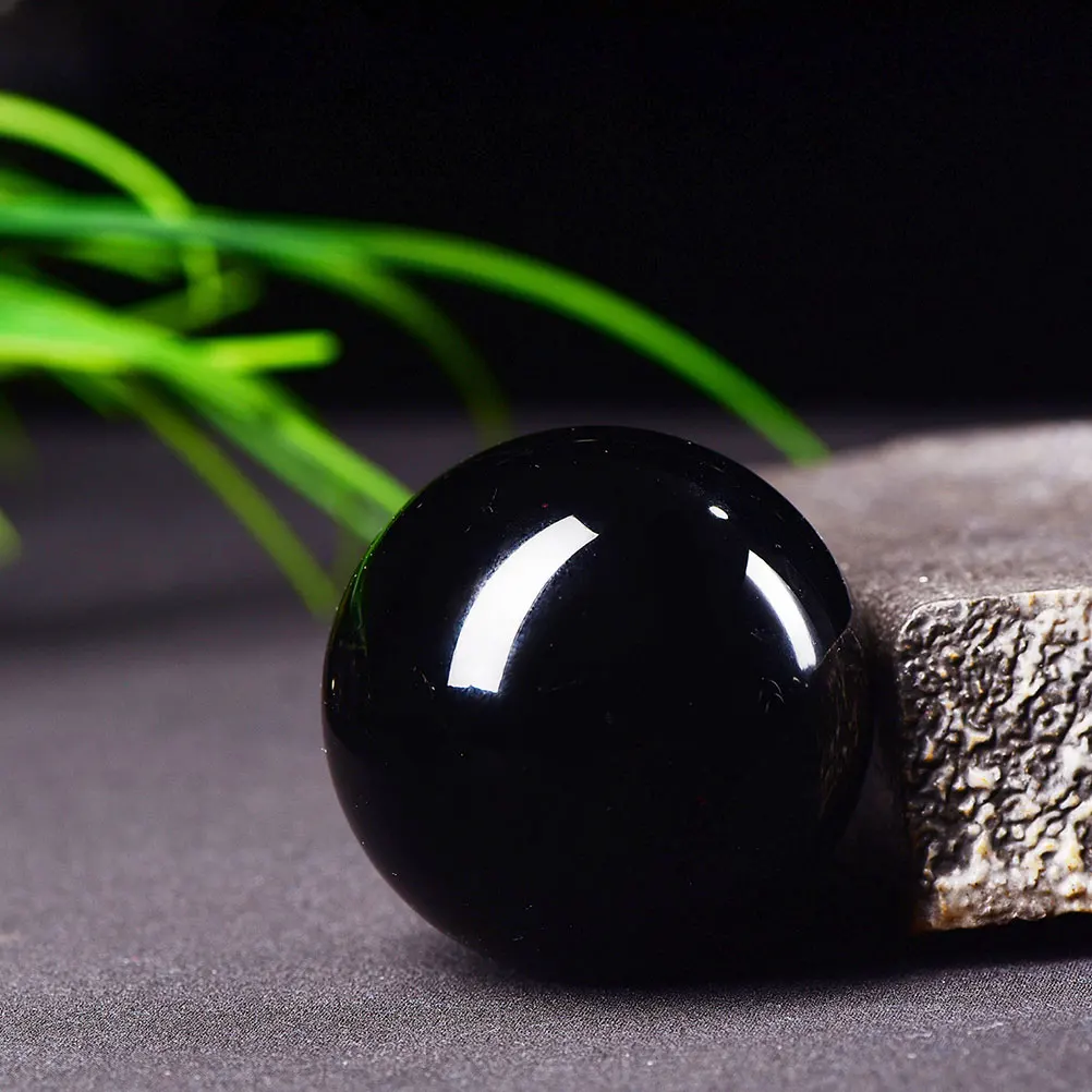 

1 set Black Crystal Ball Small Sphere With Stand Decorative Craft For Home Office Bedroom Tabletop Decoration Gift Crystal Ball