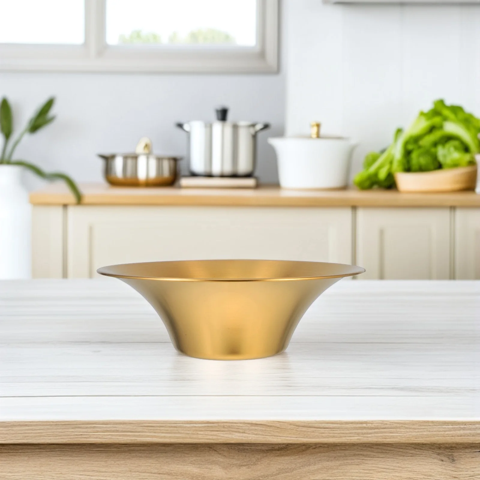 

Stainless Steel Salad Bowl Heavy Duty Food Container Bowls Fruit Tray Mixing for Ramen