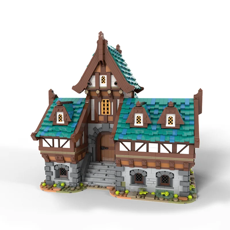 5173pcs MOC Drunken Dragon Medieval Tavern Castleed Model Building Christmas Gifts Blocks DIY Creative Idea Education Toys Brick