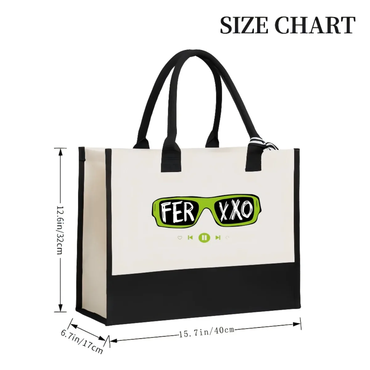 Feid Ferxxo 2026 وصول جديد موضة عملية واسعة قابلة لإعادة الاستخدام حمل حقيبة نمط طباعة 2 لهجة الثقيلة حقيبة كتف كبيرة ل