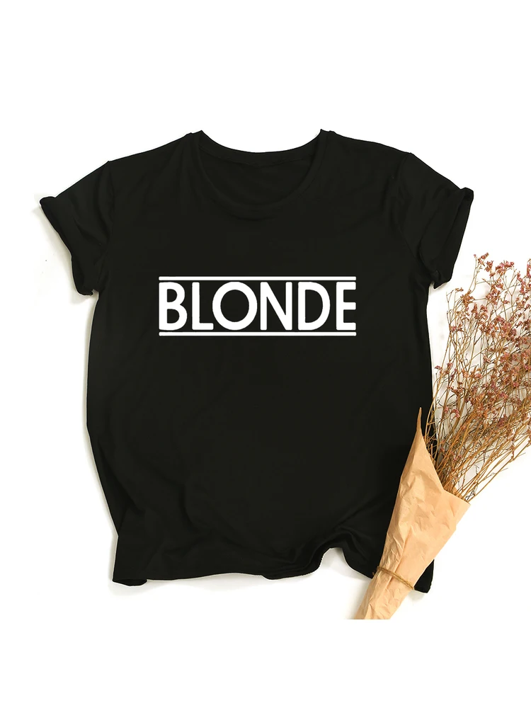 

Blonde T Shirts Women Casual Top Tee Summer Fashion Tumblr Graphic T-shirt Harajuku Grunge Tops Tee Clothes Drop Ship